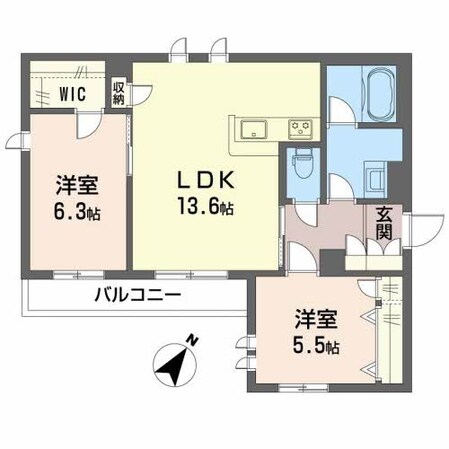 白鷺駅 徒歩4分 3階の物件間取画像